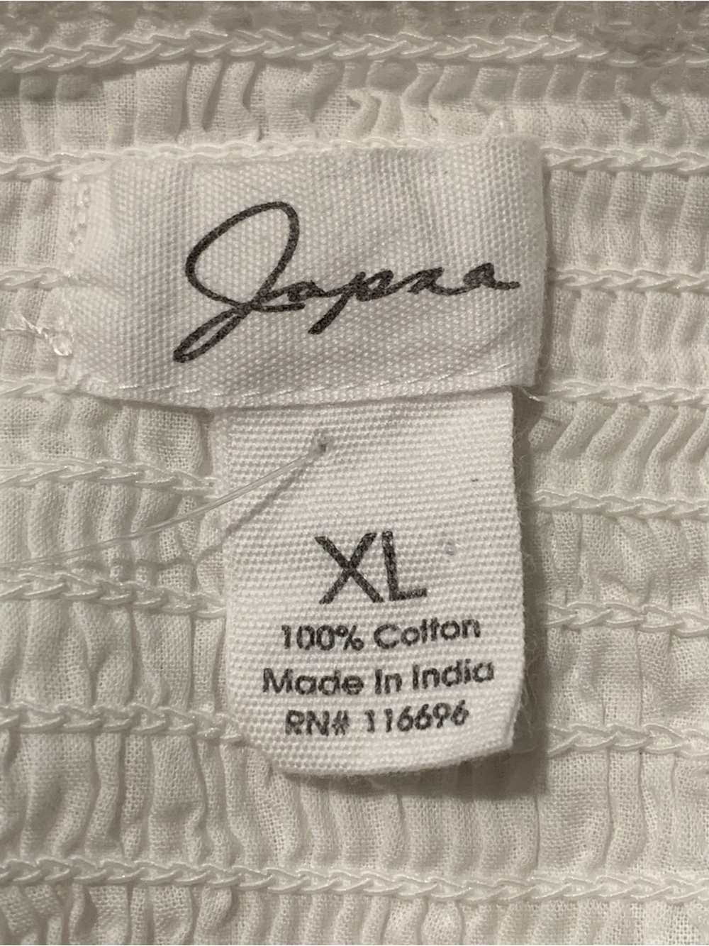 NWT Japna White Eyelet Lace Peplum Cami Top, Cottagecore, XL - Picture 8 of 11